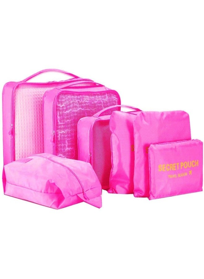 Waymore Travel Packing Cube Luggage Organizers Bag Clothes Storage Secret Pouches with Shoe Pouch (Set of 7pcs) - Image 1
